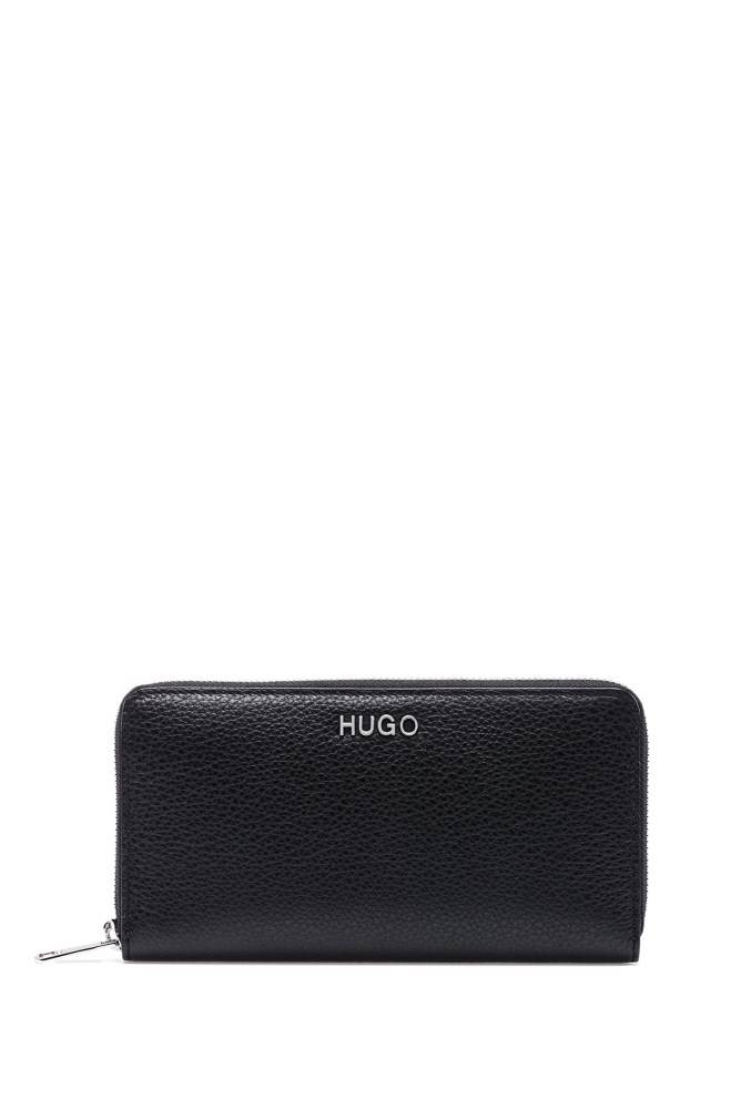 Hugo Boss Zip-around wallet Svarte | 8XJDMGmj