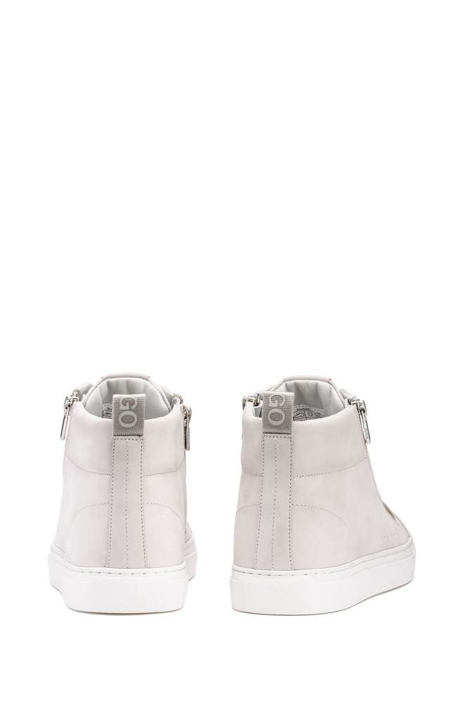 Hugo Boss Zip-detail high-top trainers Lyse Grå | g3VCW0u1