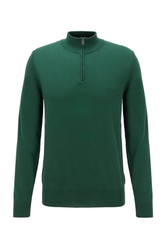 Hugo Boss Zip-neck sweater Grønn | chdlrbOg