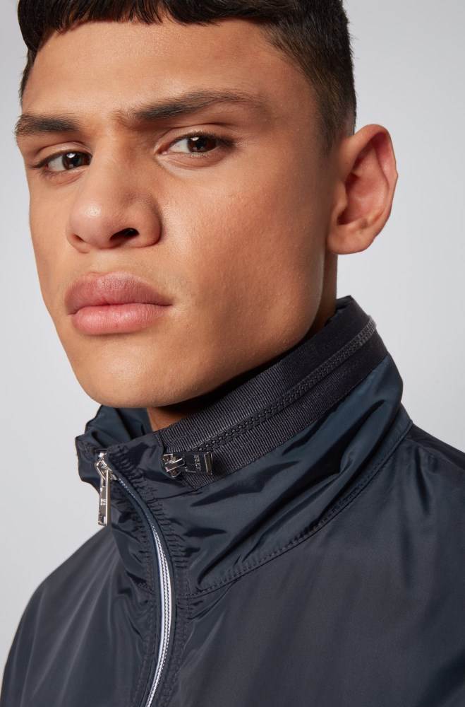 Hugo Boss Zip-through blouson jacket Mørke Blå | bwdU03uP