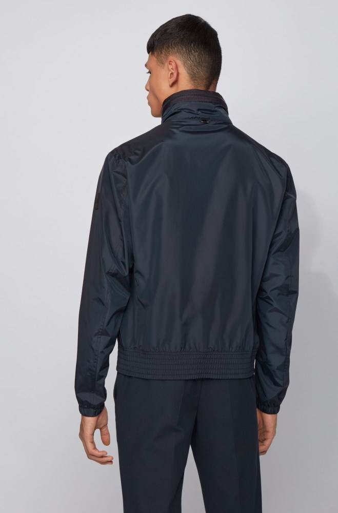 Hugo Boss Zip-through blouson jacket Mørke Blå | bwdU03uP