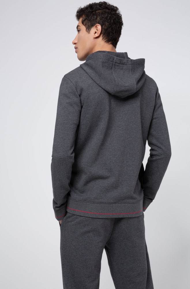 Hugo Boss Zip-through hoodie Grå | Pp0cdCgx