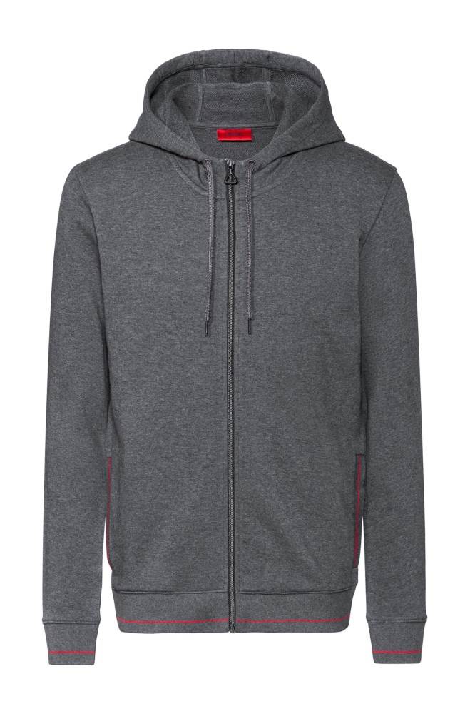 Hugo Boss Zip-through hoodie Grå | Pp0cdCgx