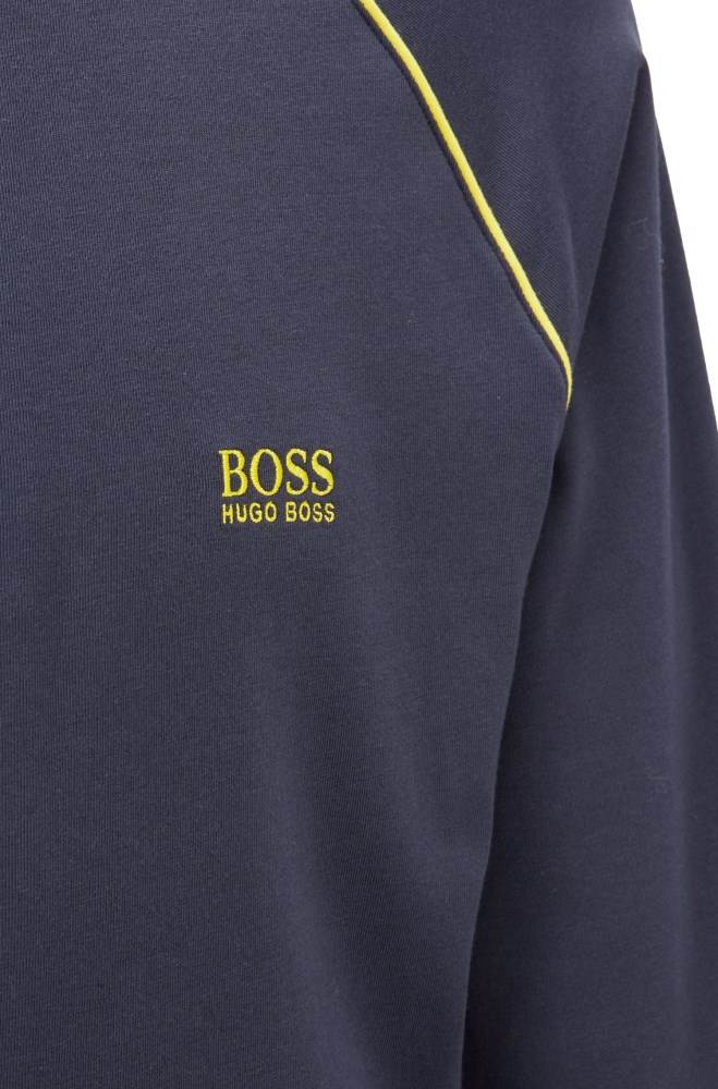 Hugo Boss Zip-through hoodie Mørke Blå | tjzenlvy