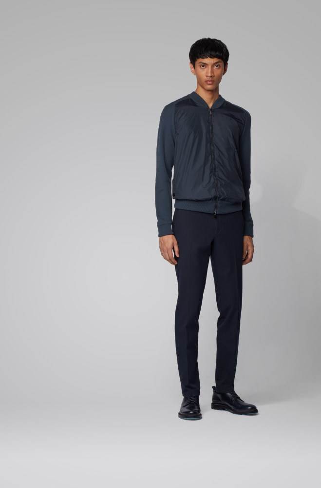 Hugo Boss Zip-through jacket Mørke Blå | 2pKUY9em