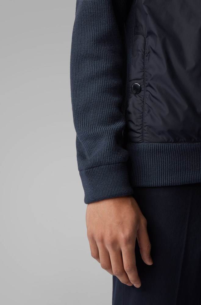 Hugo Boss Zip-through jacket Mørke Blå | 2pKUY9em