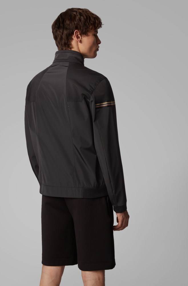 Hugo Boss Zip-through jacket Svarte | v8WYYPpo