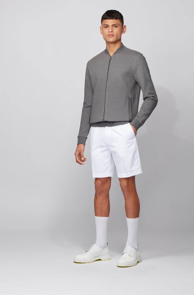 Hugo Boss Zip-through sweatshirt Grå | 2wquOIcW