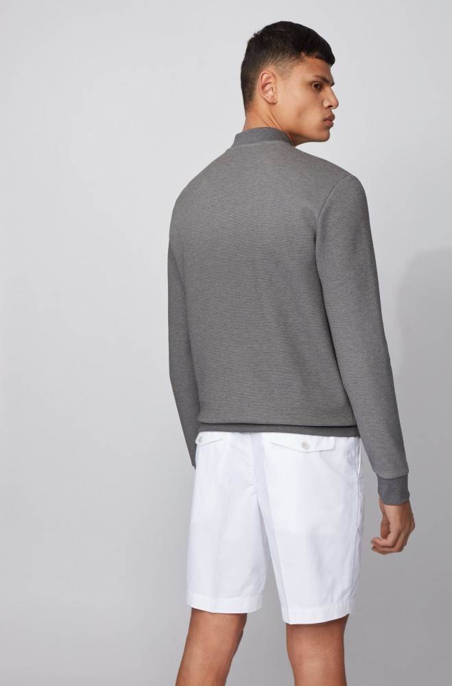 Hugo Boss Zip-through sweatshirt Grå | 2wquOIcW