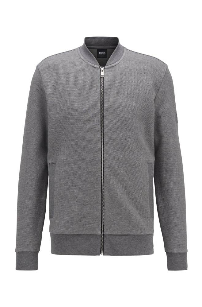 Hugo Boss Zip-through sweatshirt Grå | 2wquOIcW