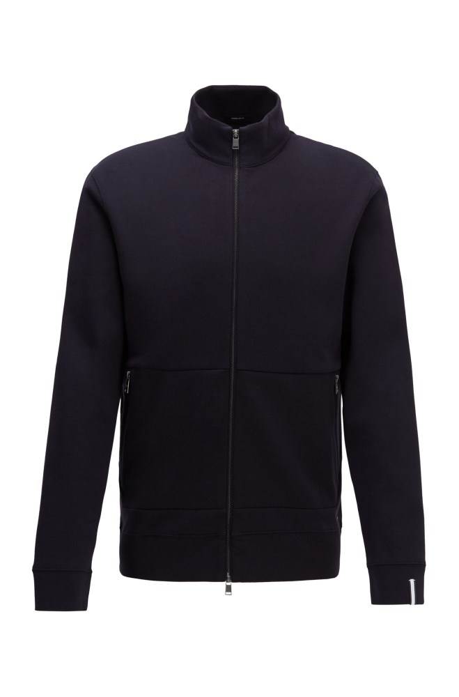 Hugo Boss Zip-through sweatshirt Mørke Blå | mKaIrpPF