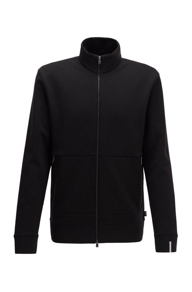 Hugo Boss Zip-through sweatshirt Svarte | Shs2q0pH