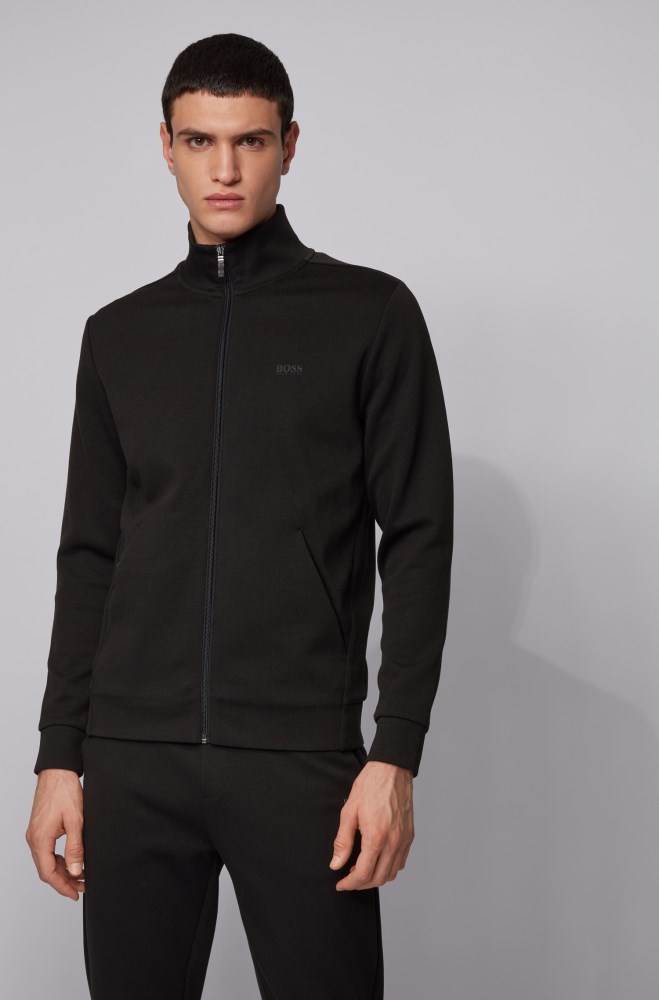 Hugo Boss Zip-through sweatshirt Svarte | eXOiAn8M