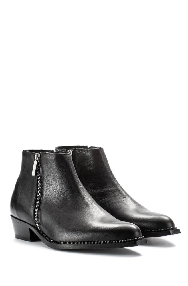 Hugo Boss Zipped ankle boots Svarte | shjUuP0g