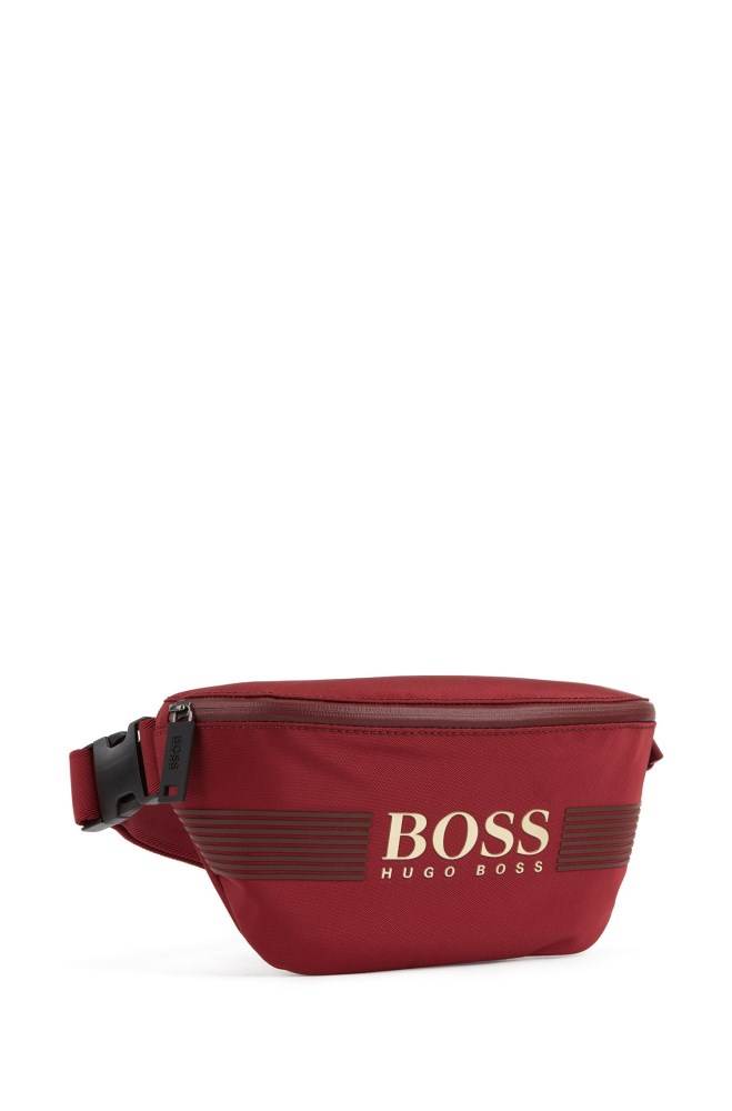 Hugo Boss Zipped belt bag Mørke Rød | TzyO3TGA