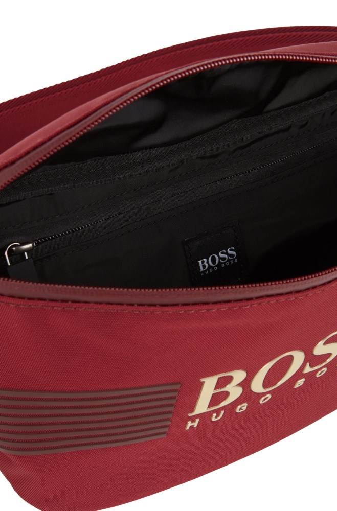 Hugo Boss Zipped belt bag Mørke Rød | TzyO3TGA