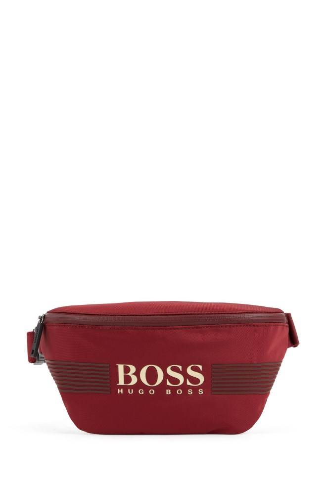 Hugo Boss Zipped belt bag Mørke Rød | TzyO3TGA