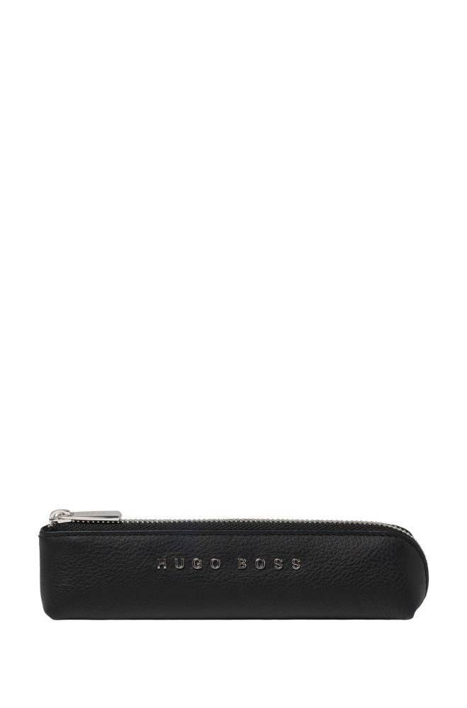 Hugo Boss Zipped pen pouch Svarte | EniXHCcj