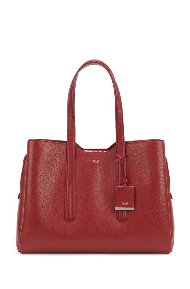 Hugo Boss Zipped tote bag Mørke Rød | Ajvf9th5