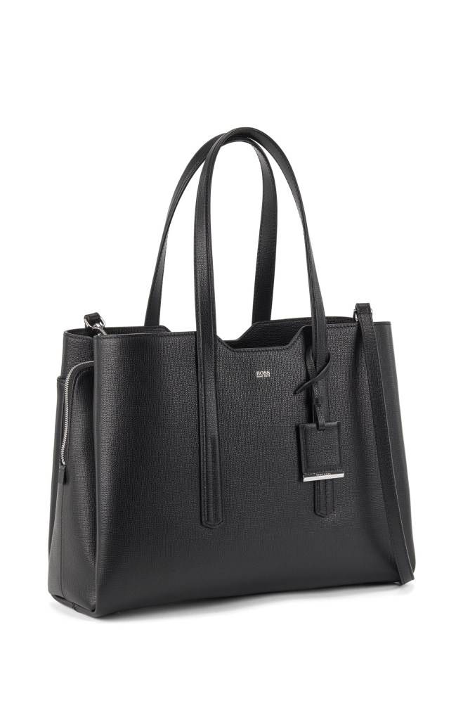 Hugo Boss Zipped tote bag Svarte | 8J2dJVi9