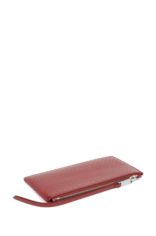 Hugo Boss Zipped travel wallet Mørke Rød | C2iEsL79